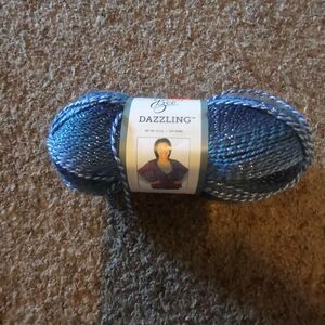 Yarn Bee Dazzling Pool 25 Blue and white yarn